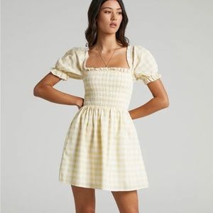 Charlie Holiday yellow and white gingham sundress size 4